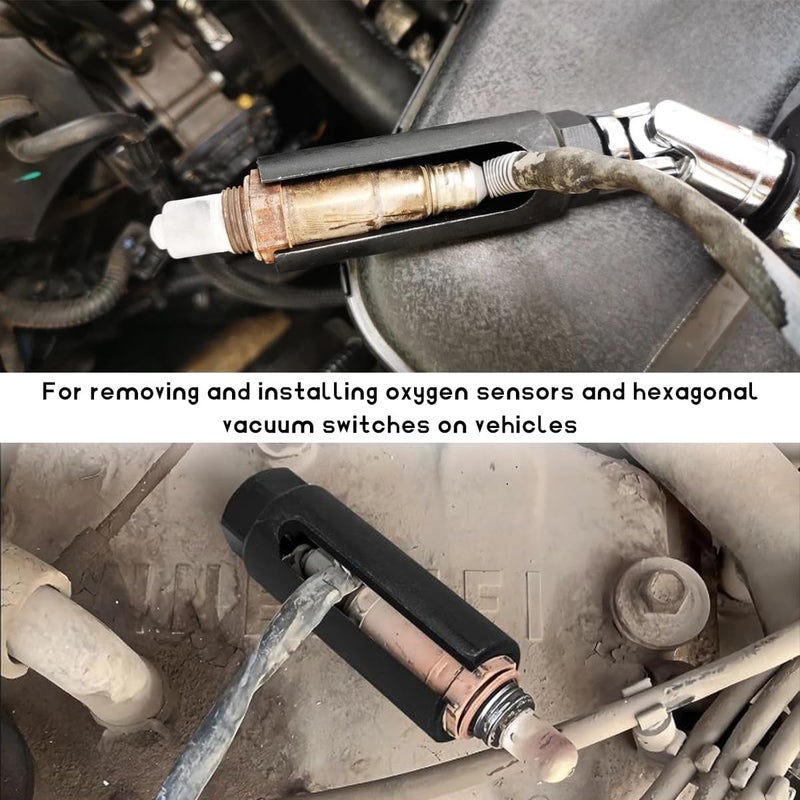 MTRPS Oxygen Sensor Socket with Side Wire Cutout, 1/2" Drive x 7/8" 6-Point O2 Sensor Puller Removal Tool, Sensors Disassembly Wrench Fits All Vehicle O2 Removal and Installation (Small Opening) - Image 4